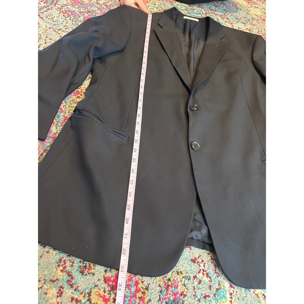 Armani‎ Collezioni Su Misura Mens black Wool Blazer Jacket Made in Italy 44R